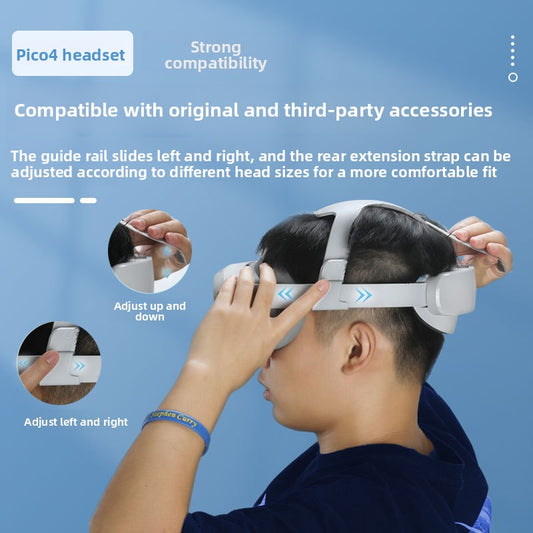 Pressure-Free Head Wear for Pico 4 VR – Elastic PU Comfort Strap