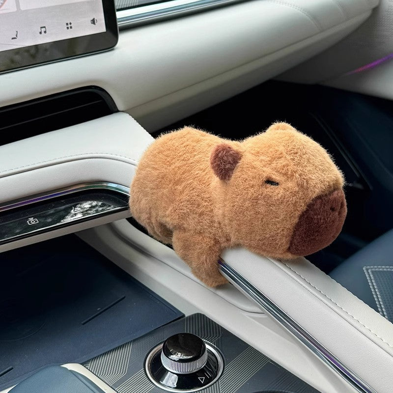 Capybara Groundhog Plush Doll Wristband & Car Ornament – Cute Fashion Accessory