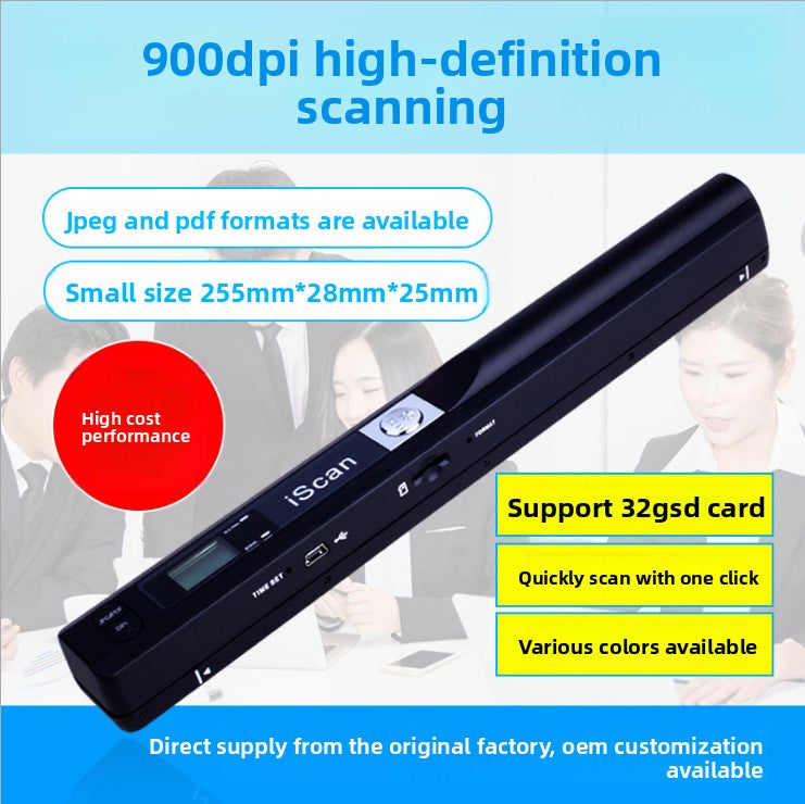 Pocket-Sized Portable Scanner with USB Connectivity