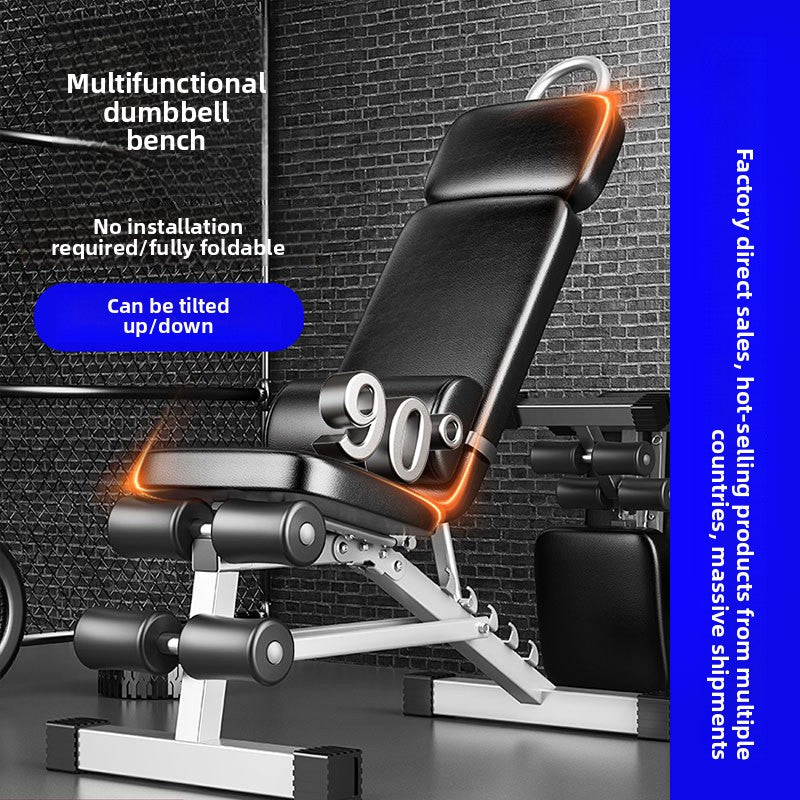 Multifunctional Folding Dumbbell Stool & Sit-Up Bench for Home Gym