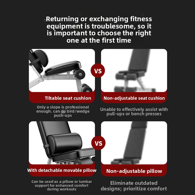 Multifunctional Folding Dumbbell Stool & Sit-Up Bench for Home Gym
