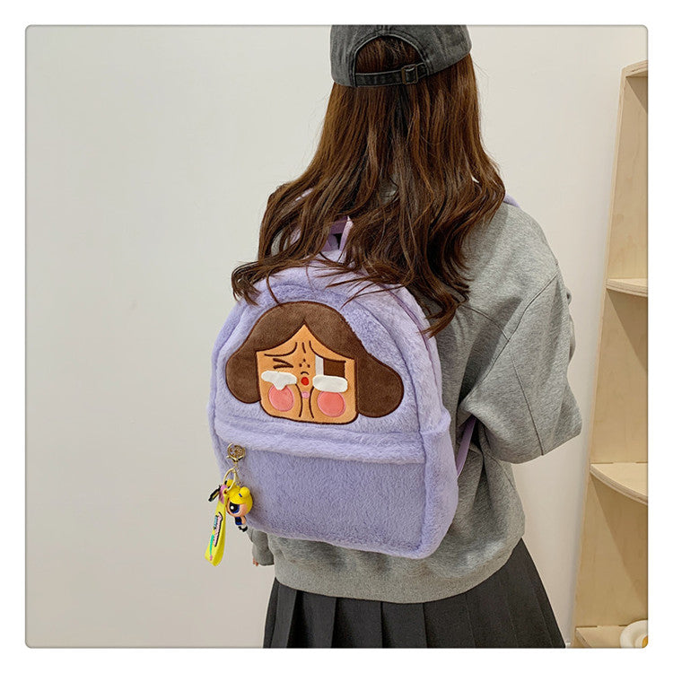 Labubu Plush Doll Fashionable Side Bag – Cute Popmart Crossbody Shoulder Bag