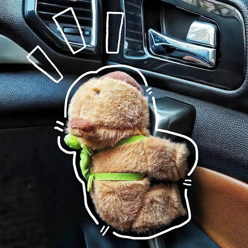 Capybara Groundhog Plush Doll Wristband & Car Ornament – Cute Fashion Accessory
