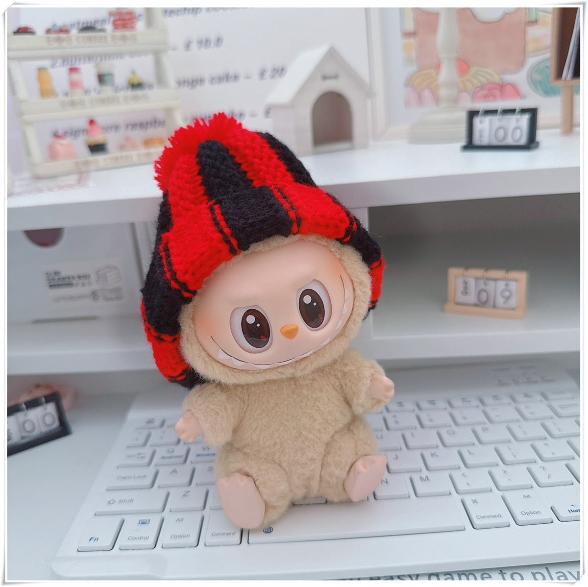 Labubu Set of CLOTHES ONLY – Sweater, Hat & Crossbody Bag Combo