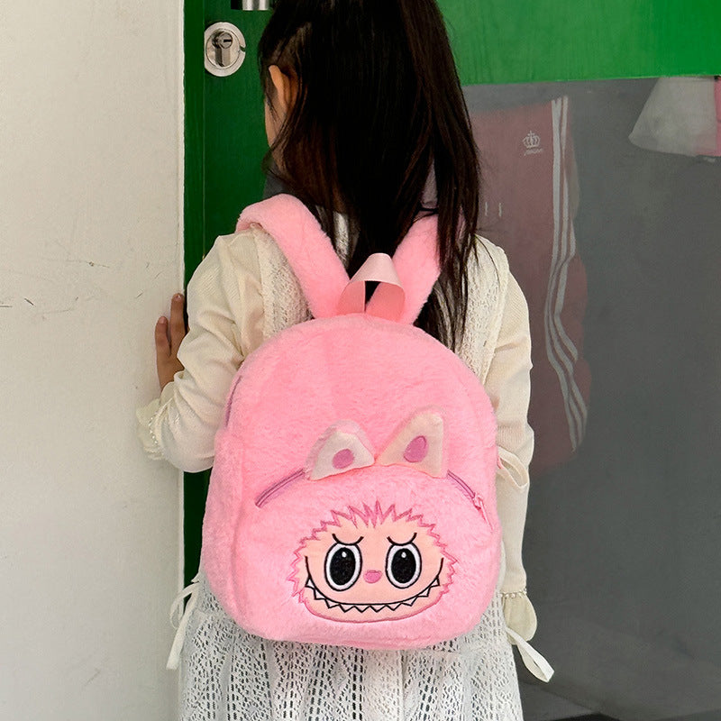 Labubu Plush Backpack | Cute Cartoon Schoolbag for Kids