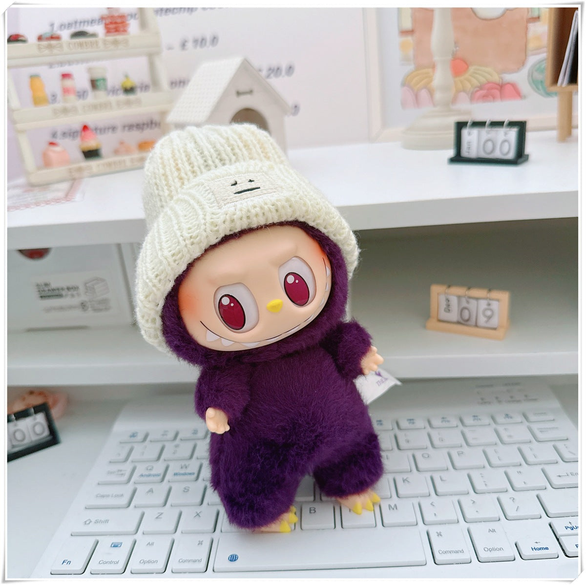 Labubu Set of CLOTHES ONLY – Sweater, Hat & Crossbody Bag Combo