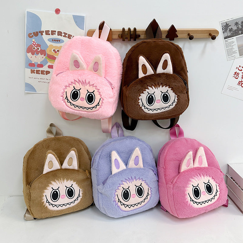 Labubu Plush Backpack | Cute Cartoon Schoolbag for Kids