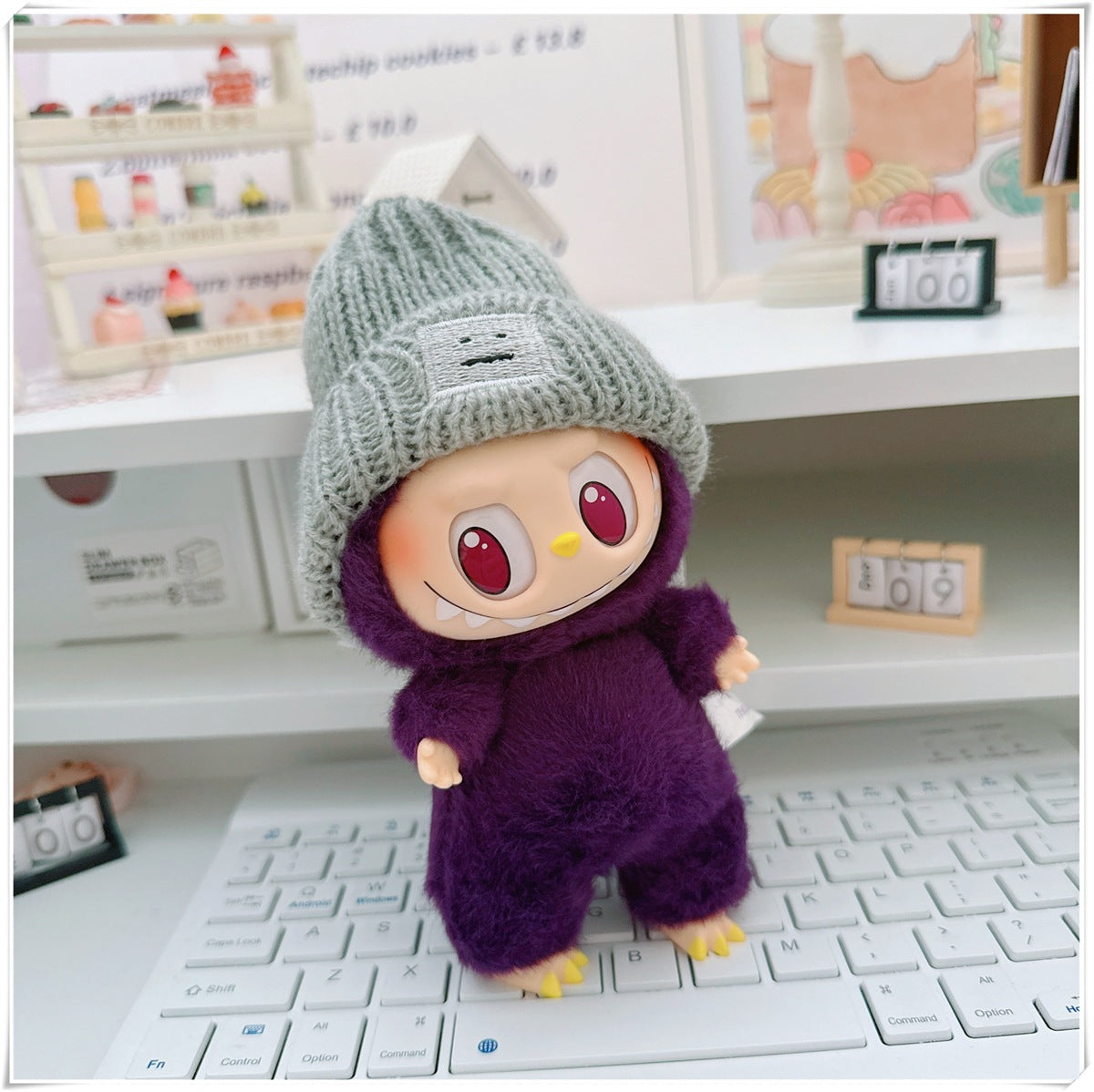 Labubu Set of CLOTHES ONLY – Sweater, Hat & Crossbody Bag Combo