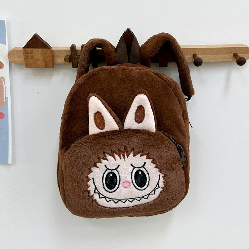 Labubu Plush Backpack | Cute Cartoon Schoolbag for Kids