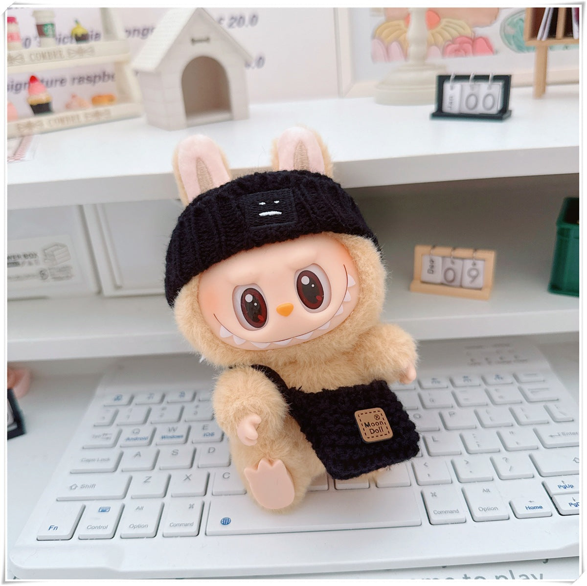 Labubu Set of CLOTHES ONLY – Sweater, Hat & Crossbody Bag Combo