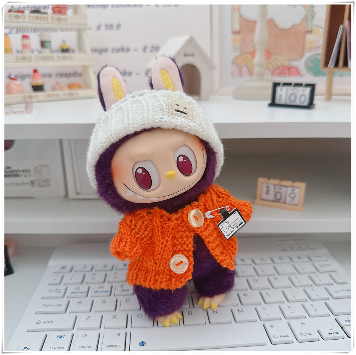 Labubu Set of CLOTHES ONLY – Sweater, Hat & Crossbody Bag Combo