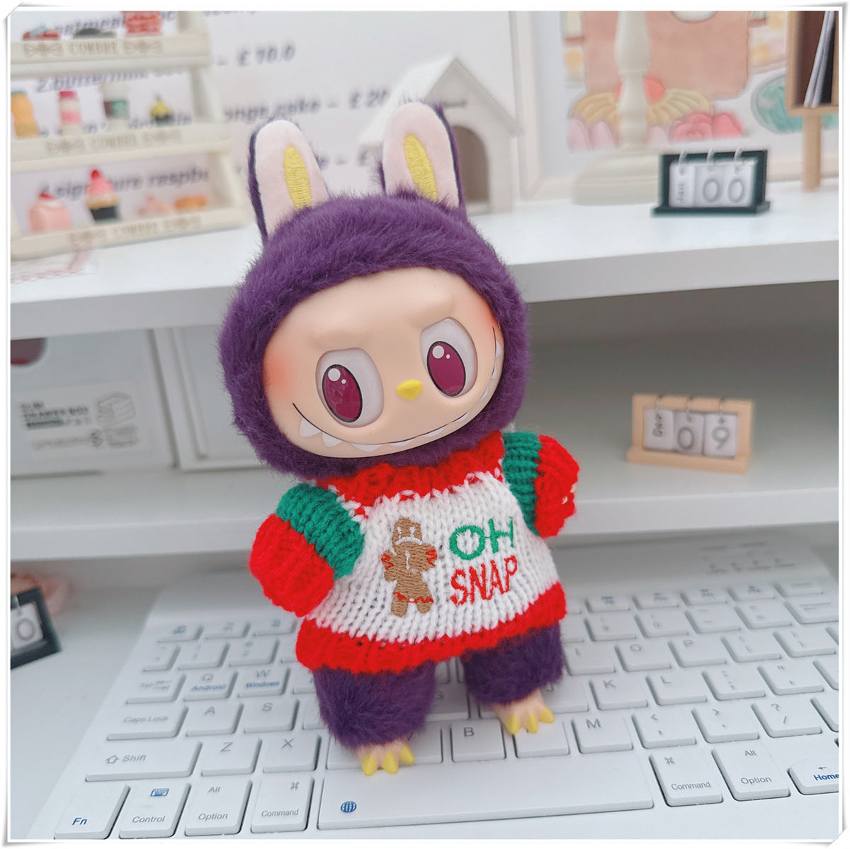 Labubu Set of CLOTHES ONLY – Sweater, Hat & Crossbody Bag Combo