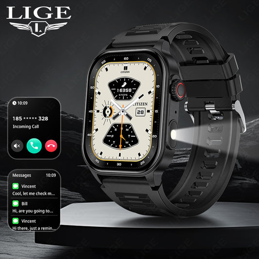 Smart Bluetooth Sports Health Monitor Watch (HR + BP + Steps)