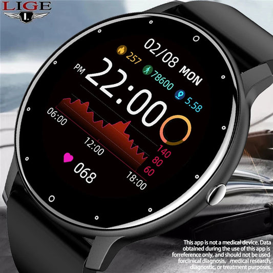 LIGE Multi-Function Smartwatch – Full Touch Screen Health Tracker