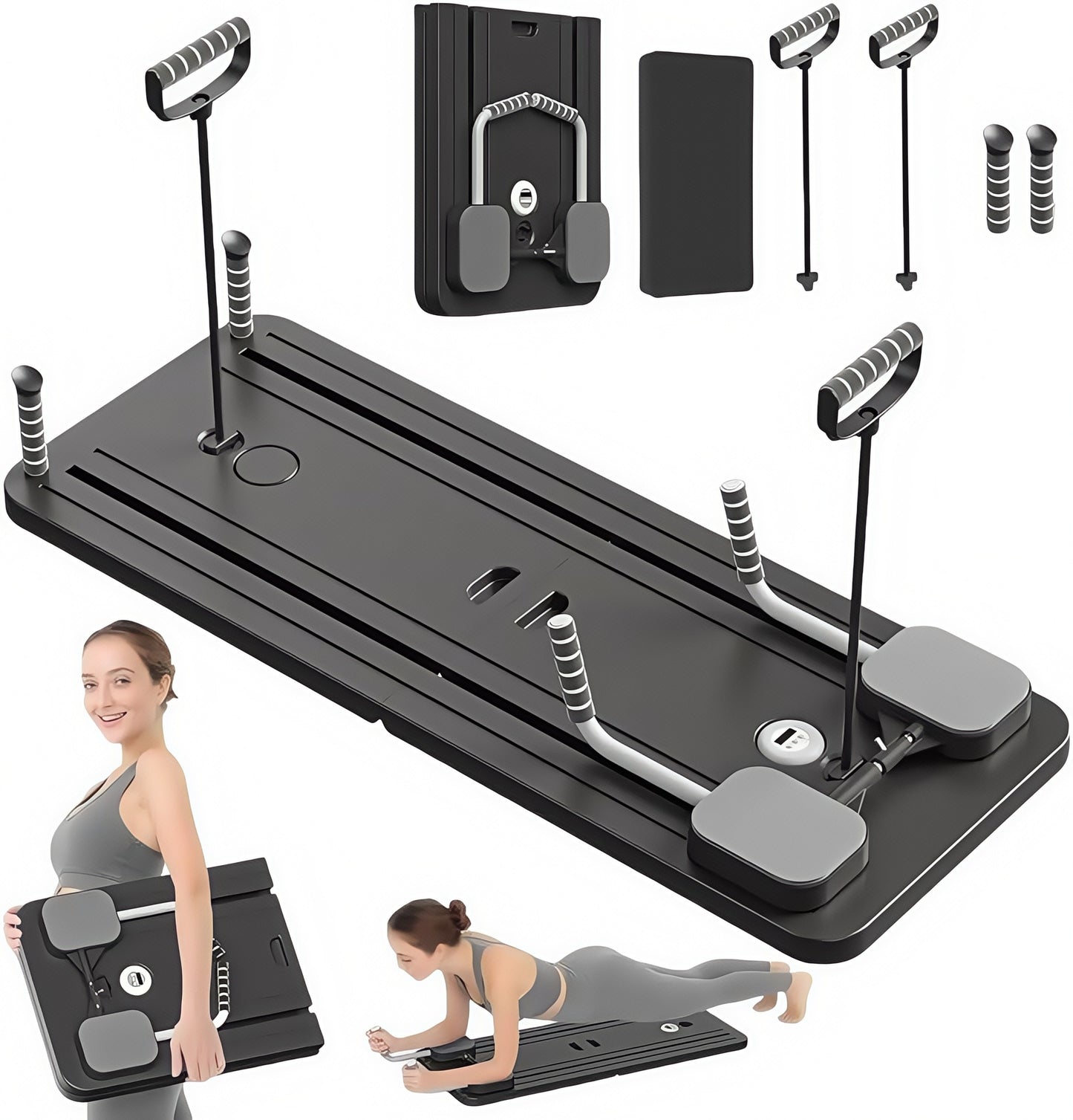 Multi-functional Healthy Web Ab Wheel with Tablet Support & Straps