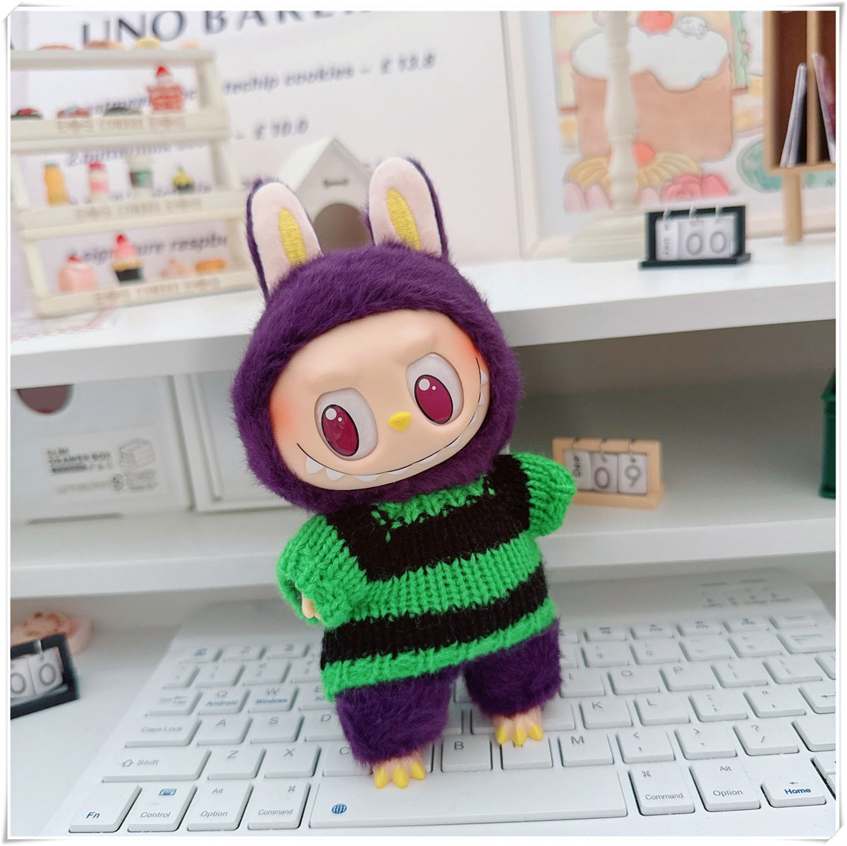 Labubu Set of CLOTHES ONLY – Sweater, Hat & Crossbody Bag Combo