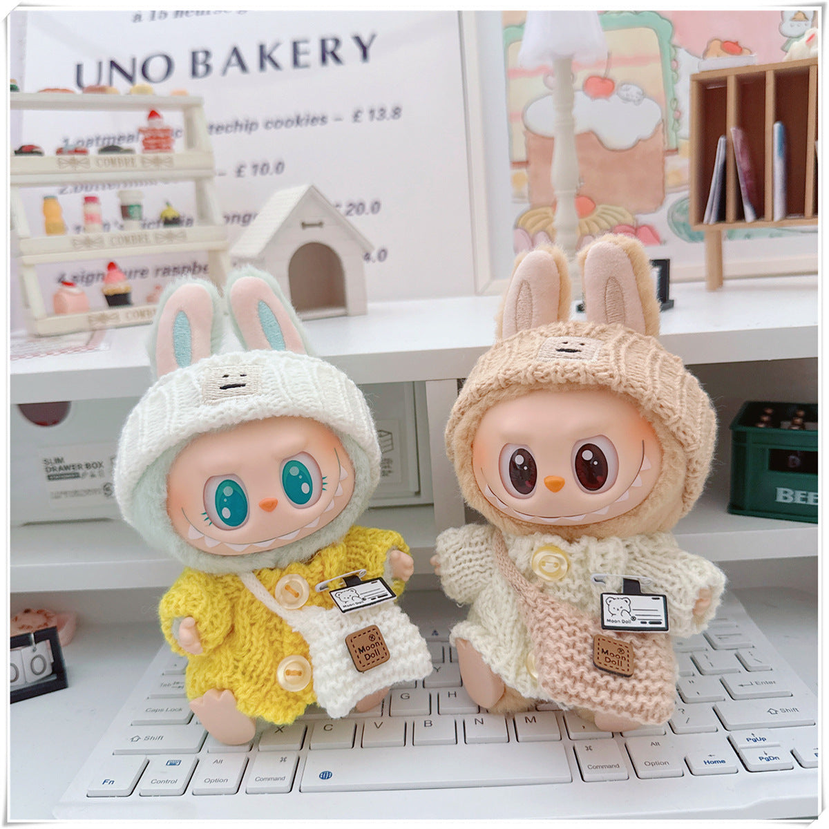 Labubu Set of CLOTHES ONLY – Sweater, Hat & Crossbody Bag Combo
