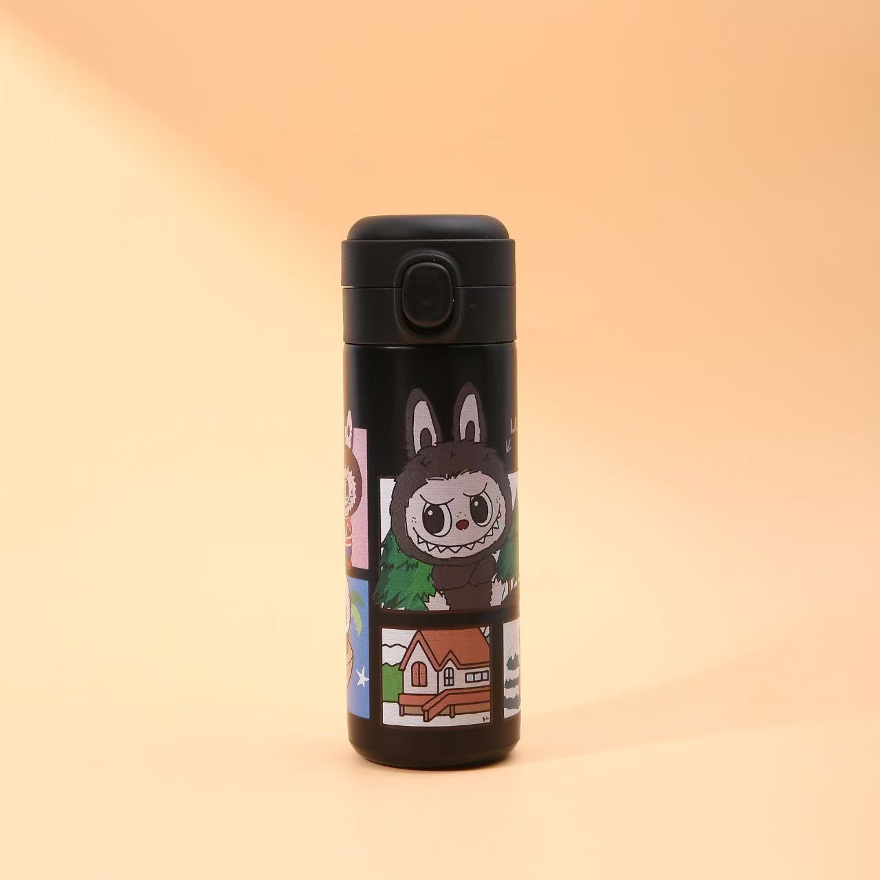 Cute Popmart Labubu Stainless Steel Thermos Bottle – Kids Cartoon Cup
