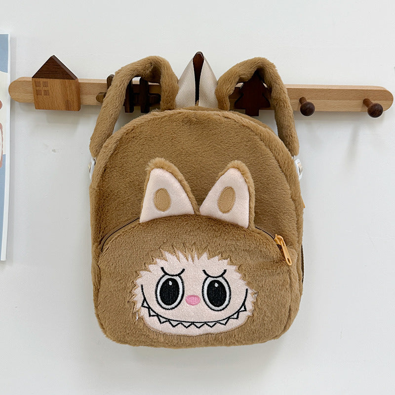 Labubu Plush Backpack | Cute Cartoon Schoolbag for Kids