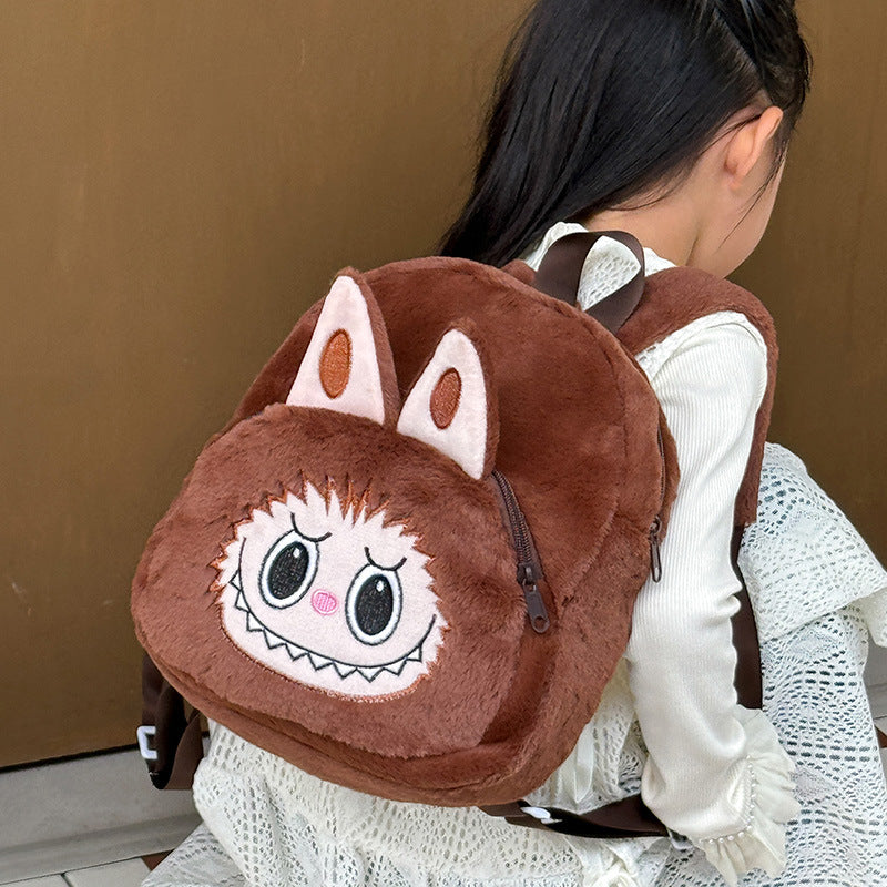 Labubu Plush Backpack | Cute Cartoon Schoolbag for Kids