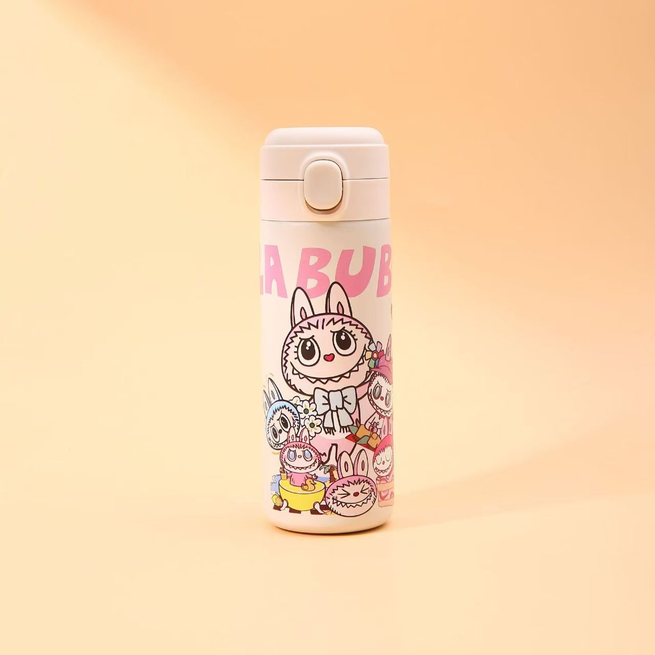 Cute Popmart Labubu Stainless Steel Thermos Bottle – Kids Cartoon Cup