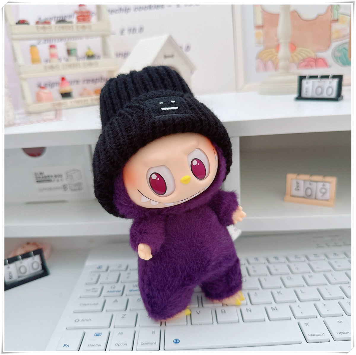 Labubu Set of CLOTHES ONLY – Sweater, Hat & Crossbody Bag Combo