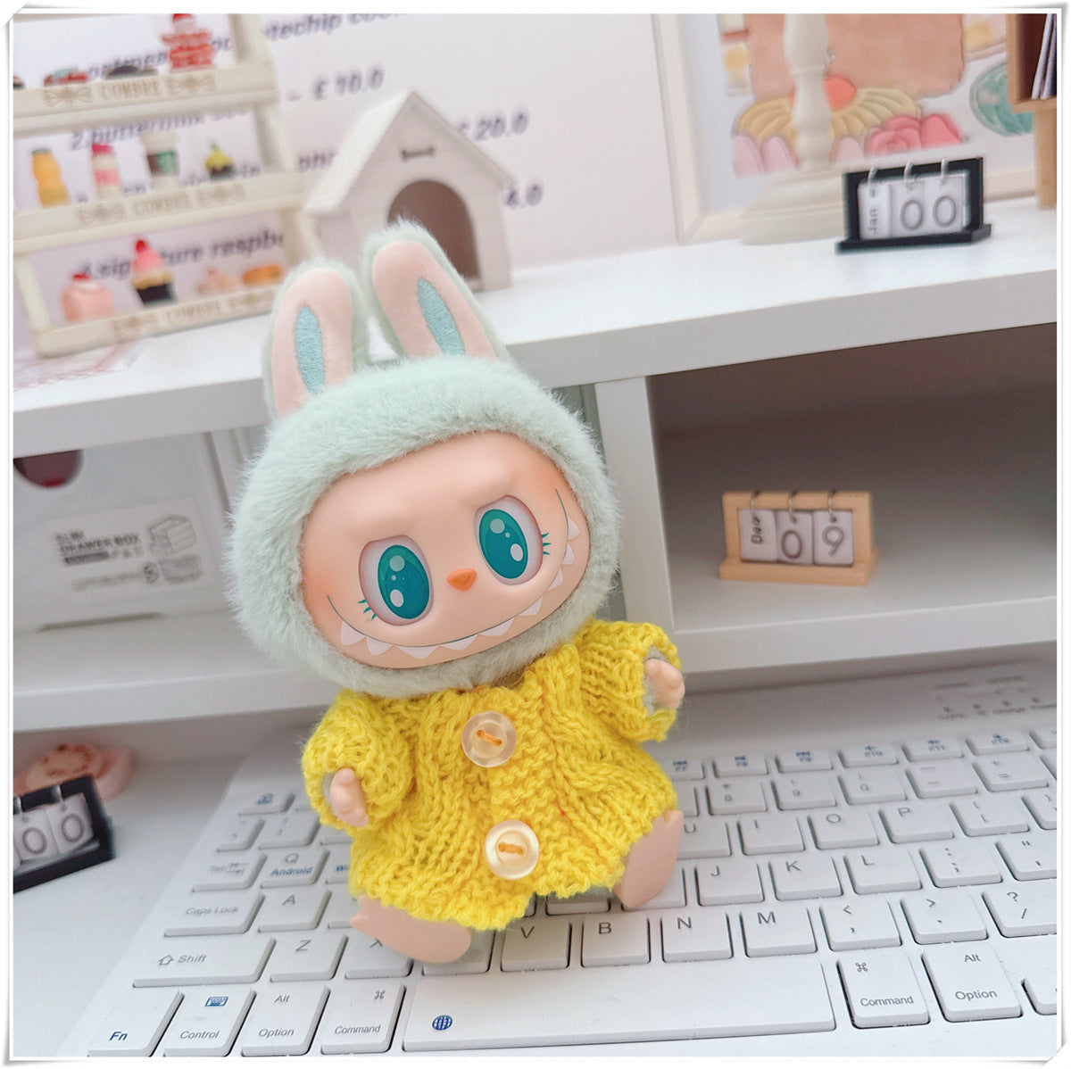 Labubu Set of CLOTHES ONLY – Sweater, Hat & Crossbody Bag Combo