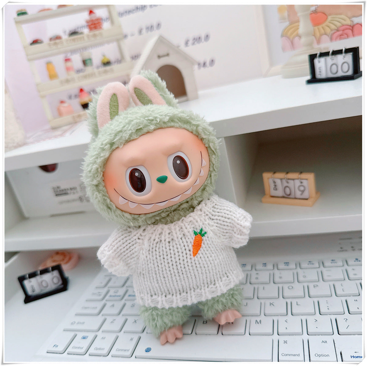 Labubu Set of CLOTHES ONLY – Sweater, Hat & Crossbody Bag Combo