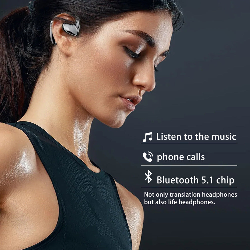 M8 Smart Ai Translation Headset with Real-Time Voice Translation - 144 Languages - Two-Way Dialogue Bluetooth