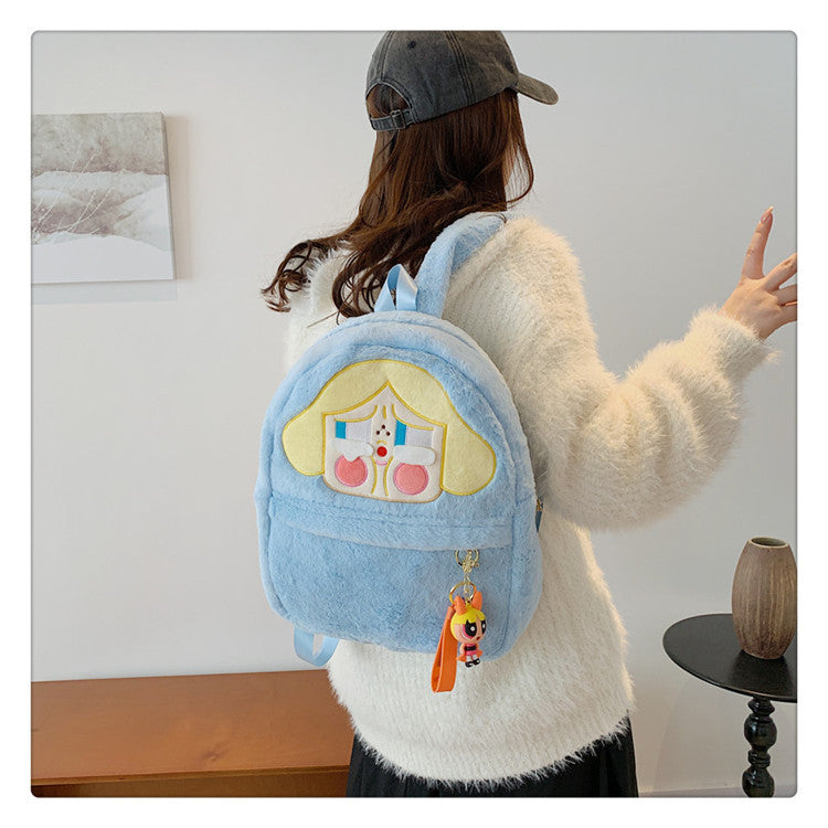 Labubu Plush Doll Fashionable Side Bag – Cute Popmart Crossbody Shoulder Bag