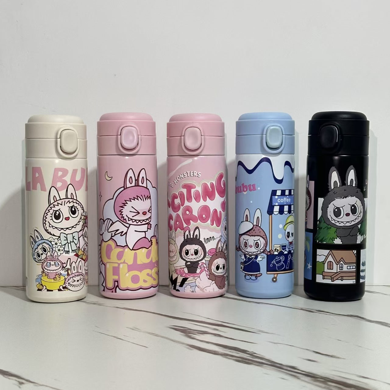 Cute Popmart Labubu Stainless Steel Thermos Bottle – Kids Cartoon Cup