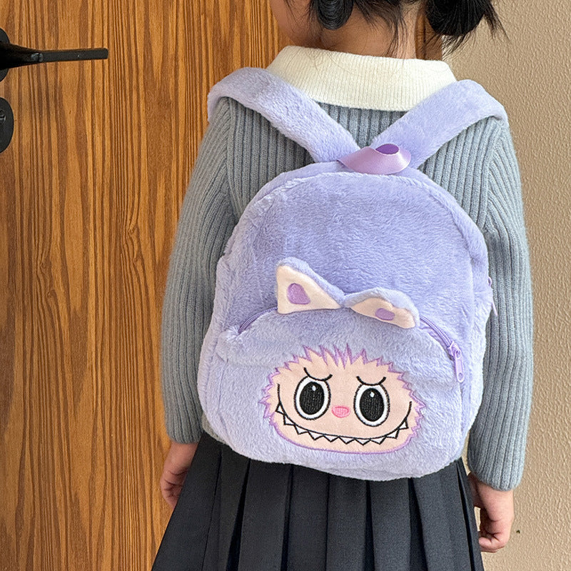 Labubu Plush Backpack | Cute Cartoon Schoolbag for Kids